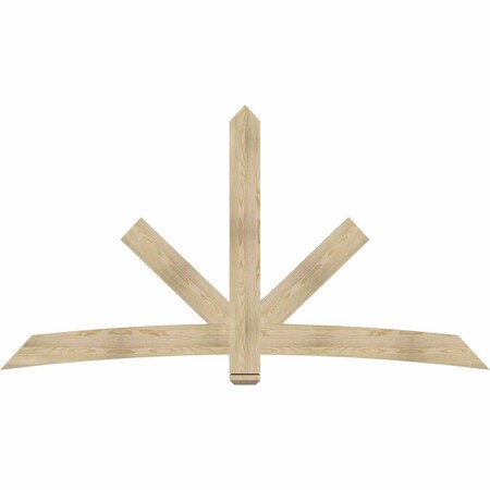 Ekena Millwork Alberta Rough Sawn Timber Gable Bracket, Douglas Fir, 96"W x 52"H x 2"D x 6"F, 13/12 Pitch GBW096X52X0206ALB00RDF